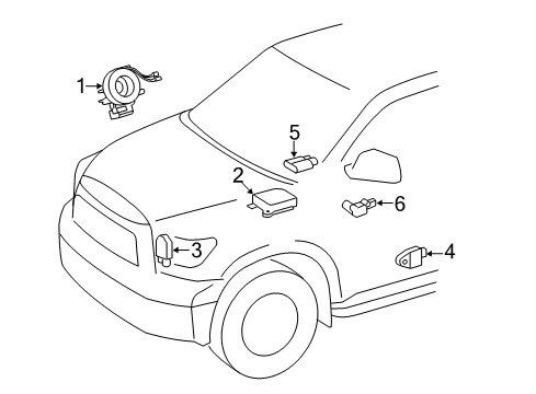 2018 Toyota Tundra Air Bag Components Diagram 2 - Thumbnail