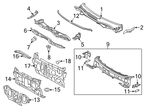 2016 Toyota Camry Panel Sub-Assembly, Dash Diagram for 55101-06471