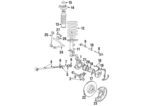 1992 Toyota MR2 Cylinder Assy, Disc Brake, Rear LH Diagram for 47750-17100