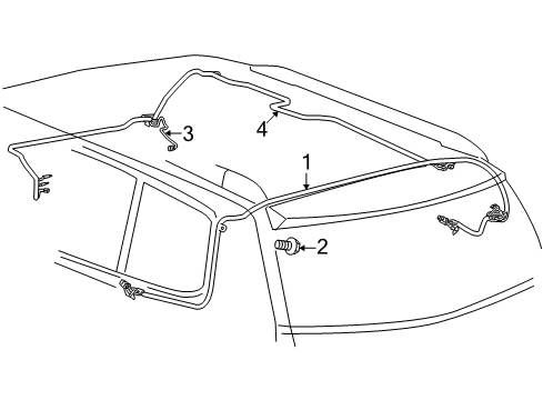 2008 Toyota Highlander Antenna & Radio Diagram 2 - Thumbnail