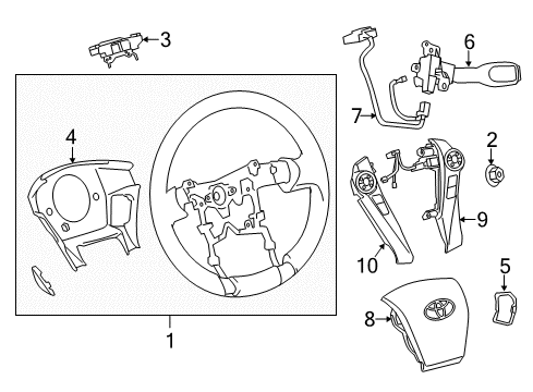 2015 Toyota Prius V Steering Column & Wheel, Steering Gear & Linkage Diagram 5 - Thumbnail