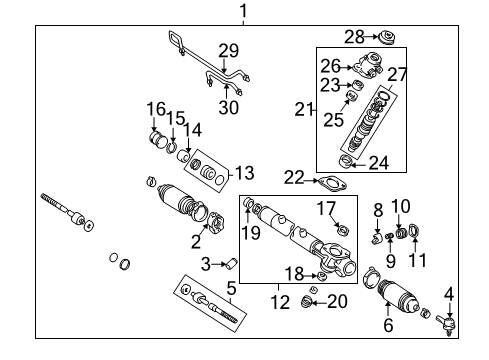 2002 Toyota Avalon Valve Assy, Power Steering Control Diagram for 44210-07071