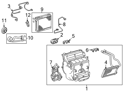 2020 Toyota Tundra HVAC Case Diagram 1 - Thumbnail