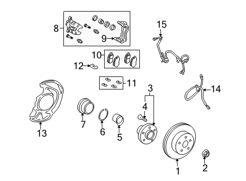 2006 Toyota Highlander Front Brakes Diagram 2 - Thumbnail