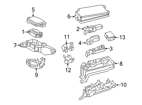 2018 Toyota Prius Prime Block Assembly, Relay Diagram for 82660-47100