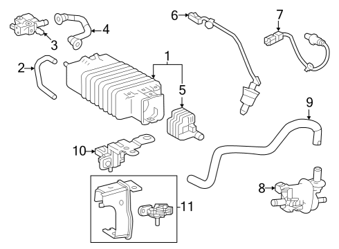 2024 Toyota Grand Highlander Emission Components Diagram 2 - Thumbnail