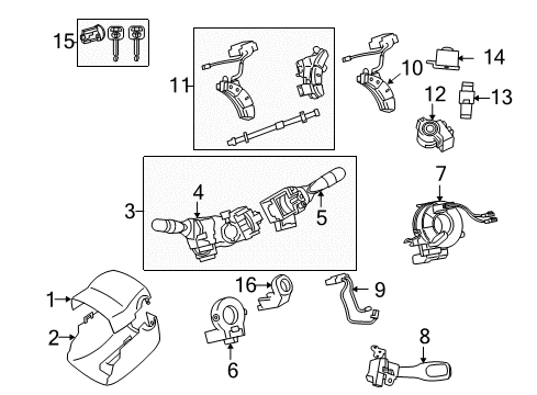 2009 Toyota Tacoma Ignition Lamp Diagram for 89783-04010