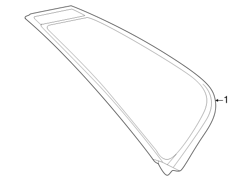 2023 Toyota bZ4X Glass & Hardware - Quarter Panel Diagram