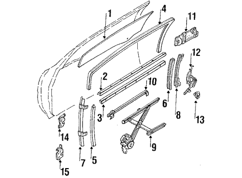 1988 Toyota Corolla Lock Actuator, Front Driver Side Diagram for 85450-12111