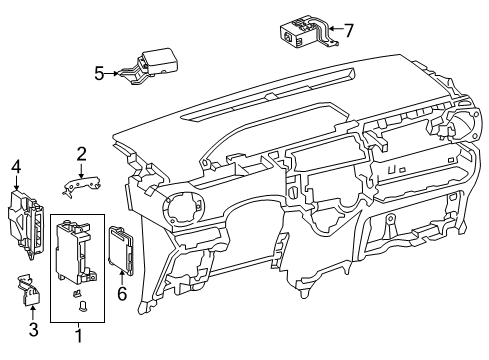 2012 Toyota Prius C Computer Diagram for 86572-52010