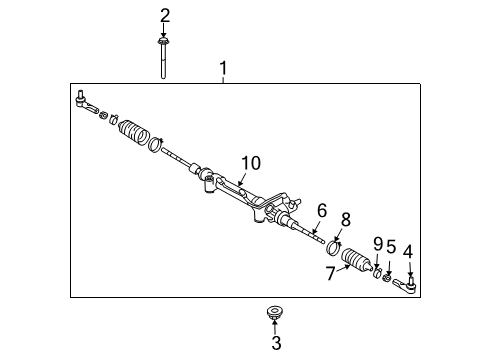 2012 Toyota 4Runner Power Steering Link Assembly Diagram for 44200-35094