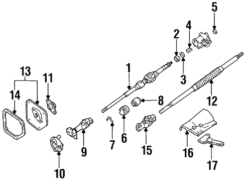 1997 Toyota Land Cruiser Shaft & Internal Components Diagram