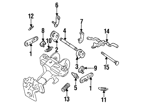 1993 Toyota T100 Steering Column & Wheel, Steering Gear & Linkage Diagram 3 - Thumbnail