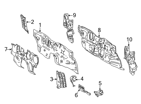 2019 Toyota C-HR Panel Sub-Assembly, Dash Diagram for 55101-F4010