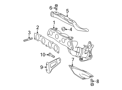 2015 Toyota Prius Plug-In Exhaust Manifold Diagram