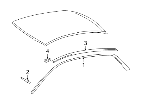 2009 Toyota Avalon Exterior Trim - Roof Diagram 2 - Thumbnail