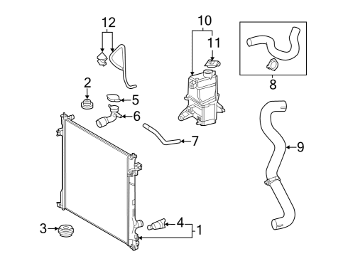 2024 Toyota Grand Highlander HOSE, RADIATOR, NO.1 Diagram for 16571-F0390