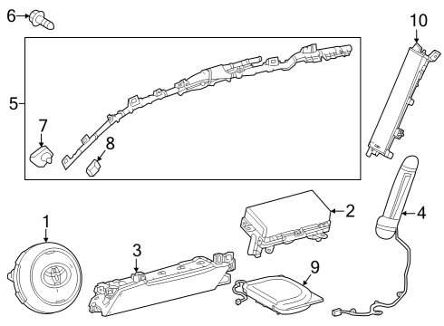 2023 Toyota GR Corolla Air Bag Components Diagram