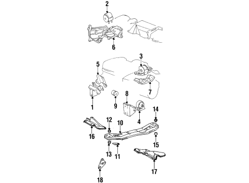 1986 Toyota Camry Cover, Engine Under Diagram for 51441-32010