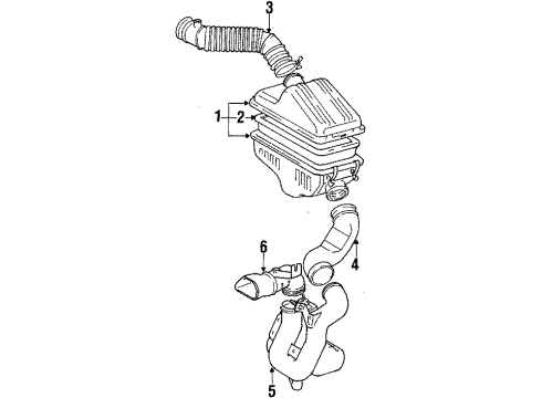 1985 Toyota Corolla Hose, Air Cleaner Diagram for 17880-12030