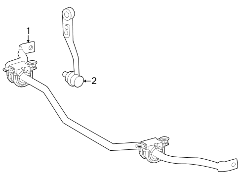 2023 Toyota Crown Stabilizer Bar & Components - Rear Diagram