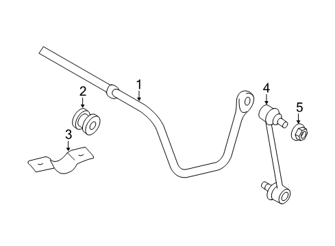 2013 Toyota Camry Rear Suspension Components, Stabilizer Bar Diagram 2 - Thumbnail