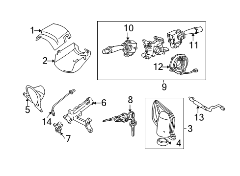 2004 Toyota Tundra Lower Cover Diagram for 45287-0C013-B0