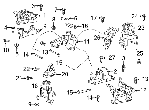 2021 Toyota Avalon Bolt, w/Washer Diagram for 90119-A0441