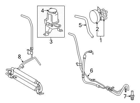 2019 Toyota Tacoma Cooler Sub-Assembly, Oil Diagram for 44402-04030