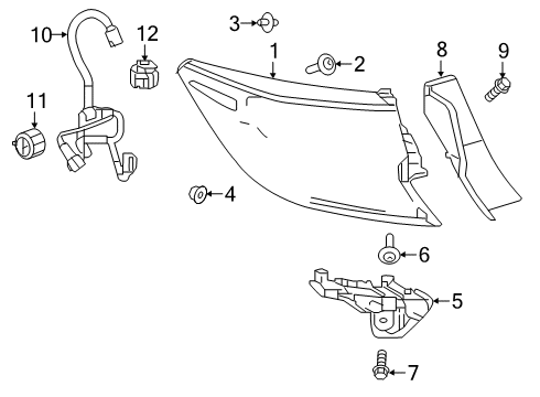 2019 Toyota Corolla Bulbs Diagram 6 - Thumbnail