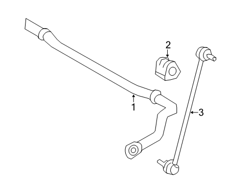 2017 Toyota RAV4 Stabilizer Bar & Components - Front Diagram