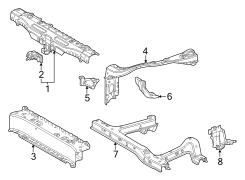 2023 Toyota bZ4X SUPPORT SUB-ASSY, RA Diagram for 53202-42050