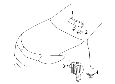 2013 Toyota Camry Speaker Assembly, VEHICL Diagram for 86570-33010