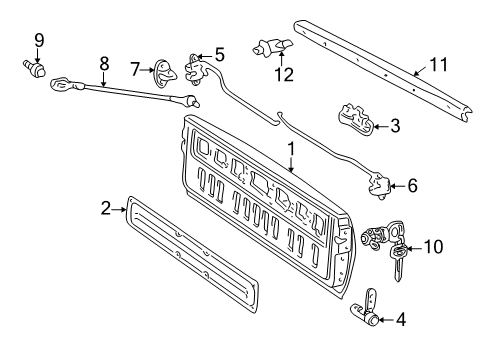 2006 Toyota Tundra Tail Gate, Body Diagram 4 - Thumbnail