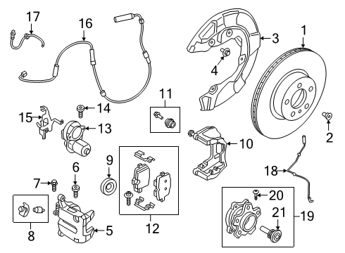 2021 Toyota GR Supra Rear Brakes Diagram