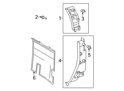 2010 Toyota Tundra SILENCER, Back Panel Diagram for 64141-0C022