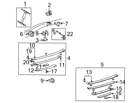 1996 Toyota Tacoma Bumper Sub-Assy, Rear Spring Diagram for 48306-35170