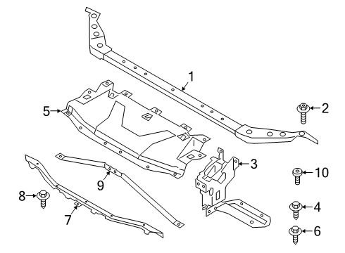 2021 Toyota GR Supra Radiator Support Diagram