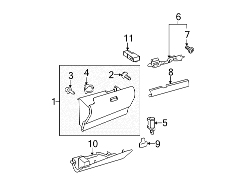 2008 Toyota Prius Glove Box Diagram