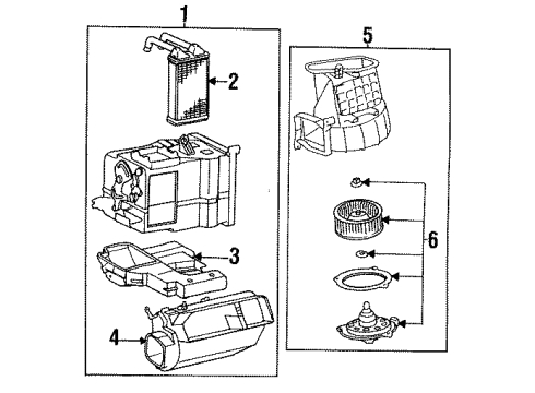 1992 Toyota Tercel Blower Motor & Fan Diagram