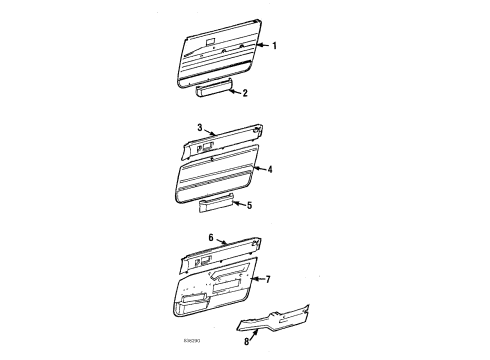 1986 Toyota Camry ARMREST Assembly, Rear, LH Diagram for 74260-32020-03