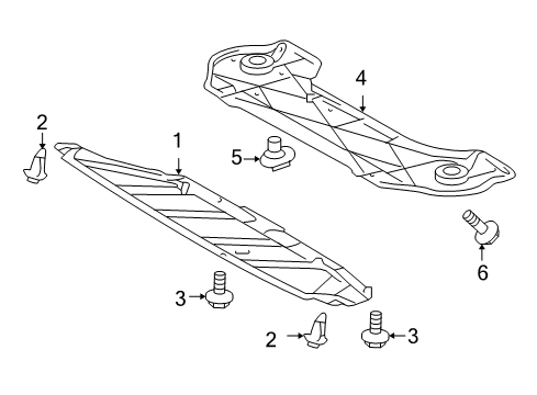 2006 Toyota Highlander Cover, Engine Under Diagram for 51440-48050