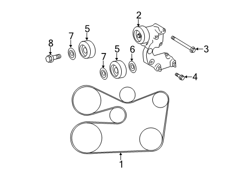 2016 Toyota Sienna Belts & Pulleys Diagram