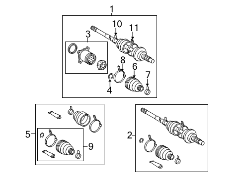 2011 Toyota Highlander Drive Axles - Rear Diagram 1 - Thumbnail