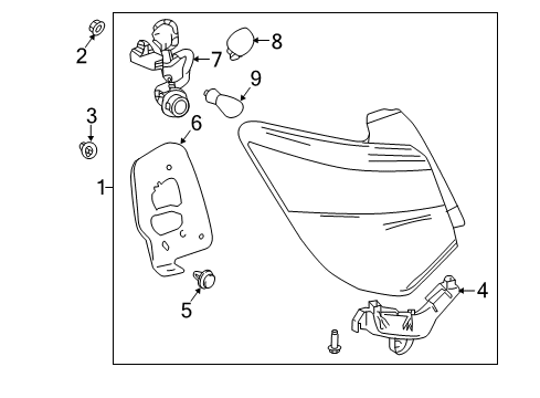 2018 Toyota Yaris Lamp Assembly, Rr COMBIN Diagram for 81550-0DB81