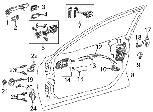 2023 Toyota Sienna Master Switch Assembly Diagram for 84040-0E130