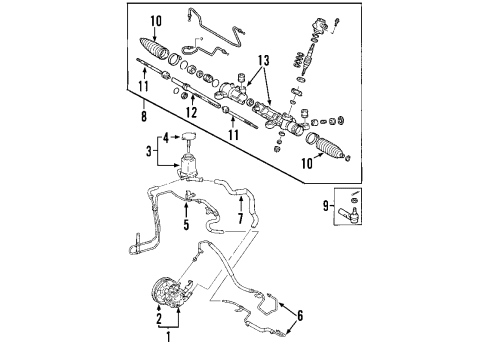 2003 Toyota Matrix Pump Assembly, VANE Diagram for 44310-01030