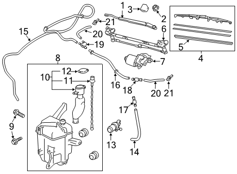 2012 Scion tC Cap, Washer, A Diagram for 85316-21040