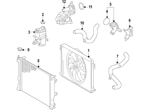 2021 Toyota Venza Cooling System, Radiator, Water Pump, Cooling Fan Diagram 2 - Thumbnail