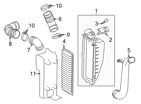 2015 Scion iQ Air Intake Diagram